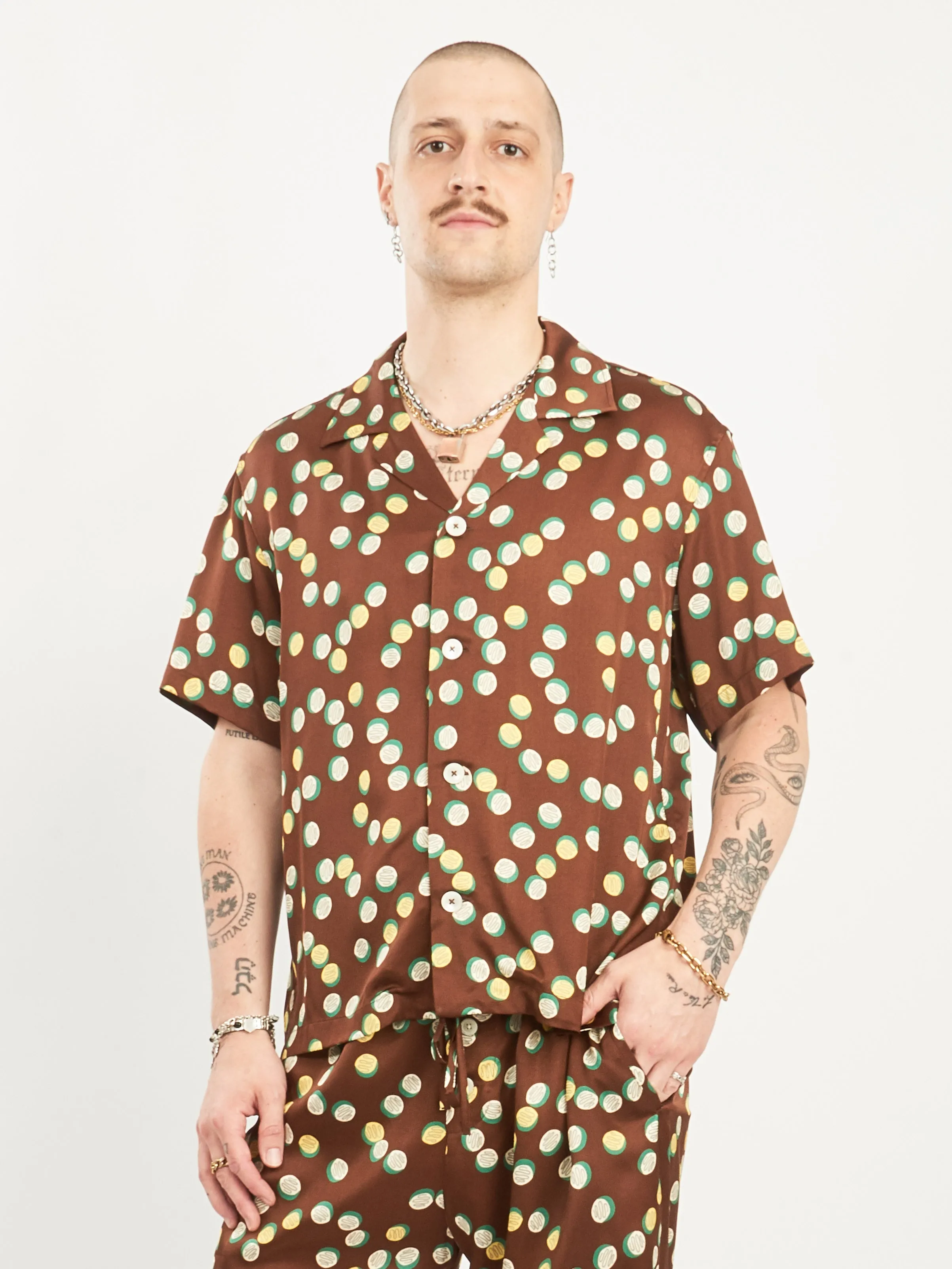 Brown/Multi Bubble Dot S/S Shirt