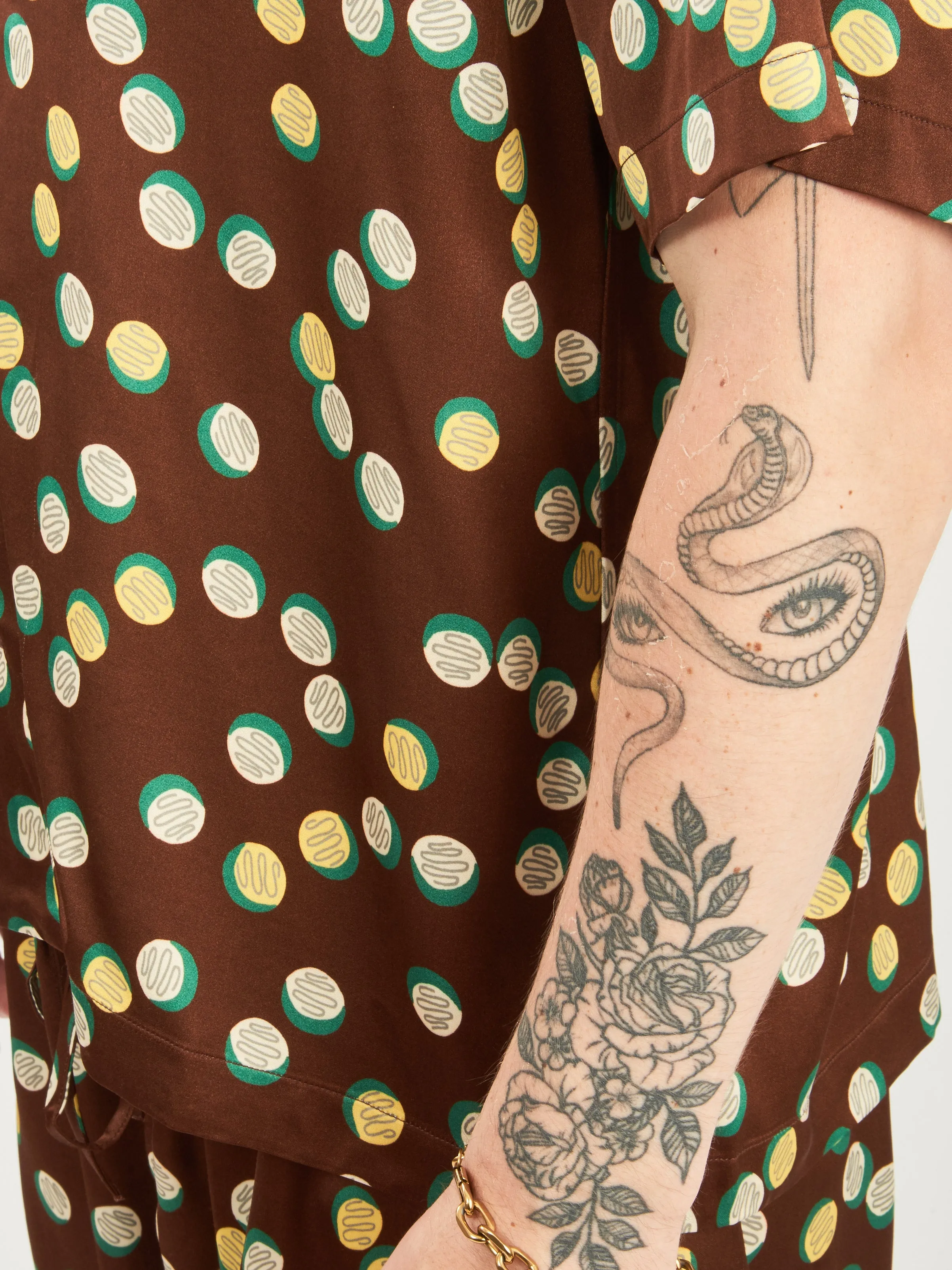 Brown/Multi Bubble Dot S/S Shirt