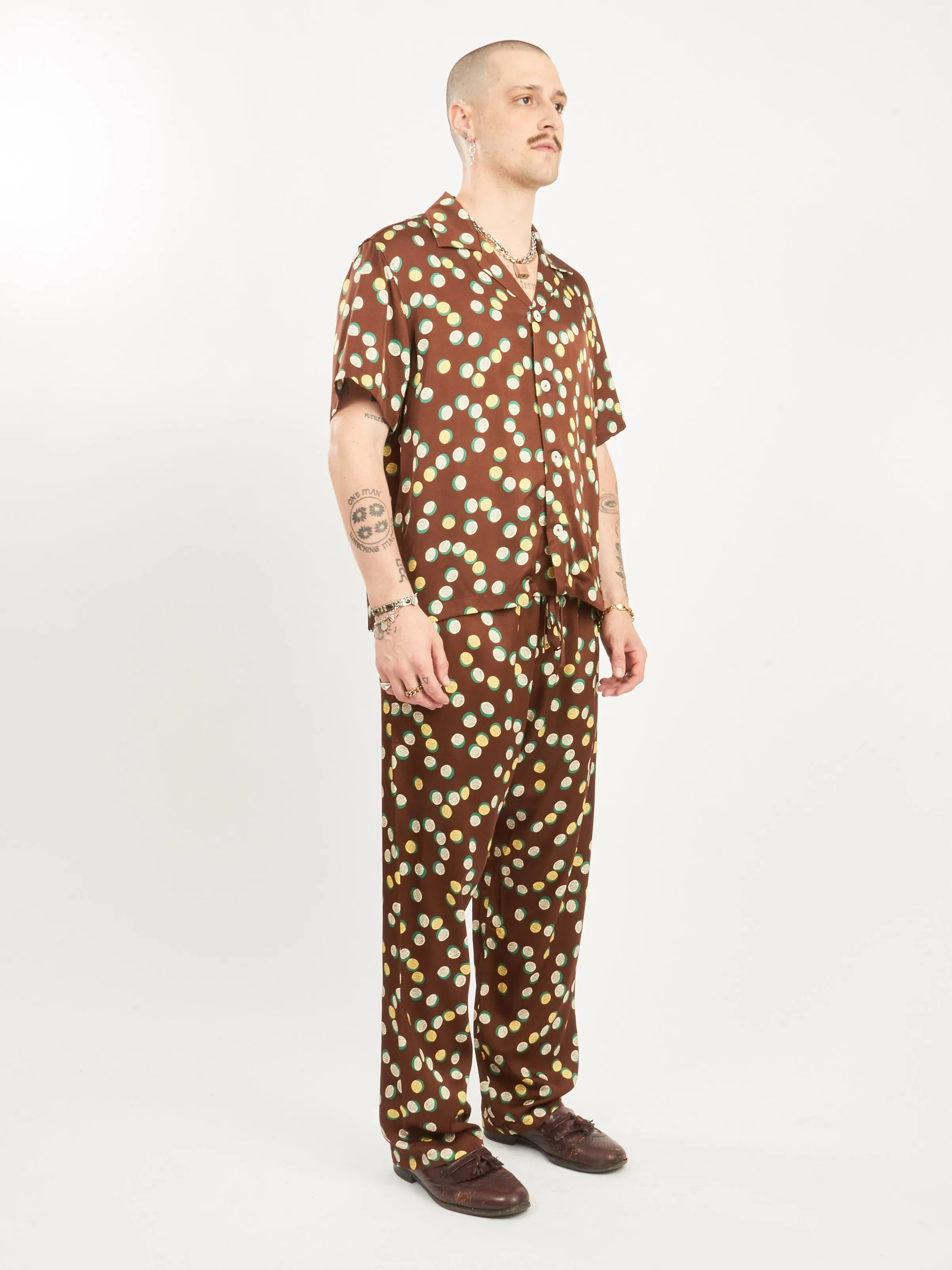 Brown/Multi Bubble Dot S/S Shirt