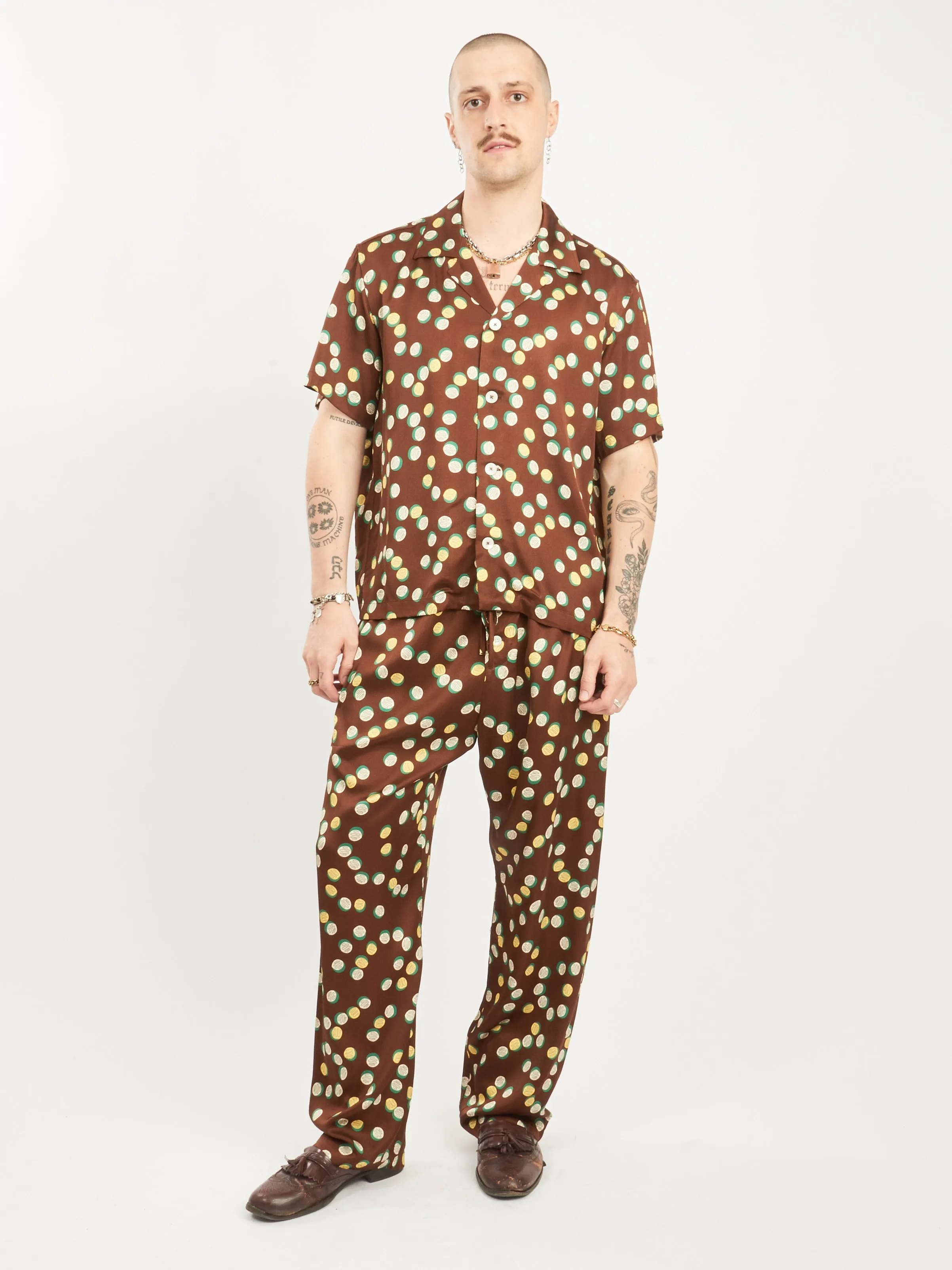 Brown/Multi Bubble Dot S/S Shirt