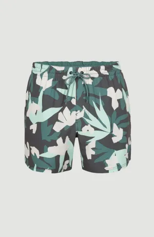 Cali Camorro 15'' Badehose | Grey Art Flower