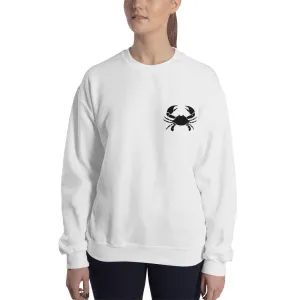 CANCER SWEATSHIRT for Women - Zodiac Symbol Print on Front and Crab Outline on Back