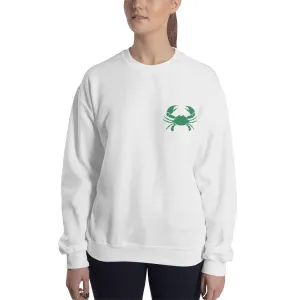 CANCER SWEATSHIRT for Women - Zodiac Symbol Print on Front and Green Crab on Back