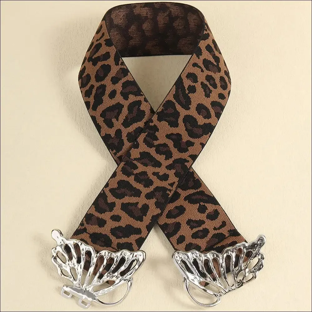 Chic Butterfly Alloy Buckle Elastic Belt