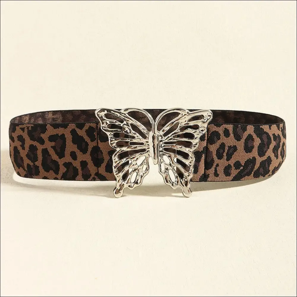Chic Butterfly Alloy Buckle Elastic Belt