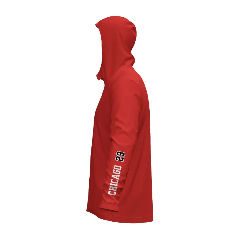 Chicago Glide SlimFit HP Tech Zip Hoodie (Black / Red)