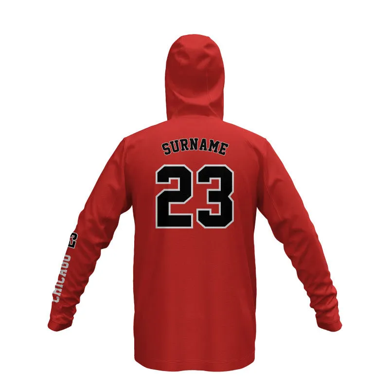 Chicago Glide SlimFit HP Tech Zip Hoodie (Black / Red)