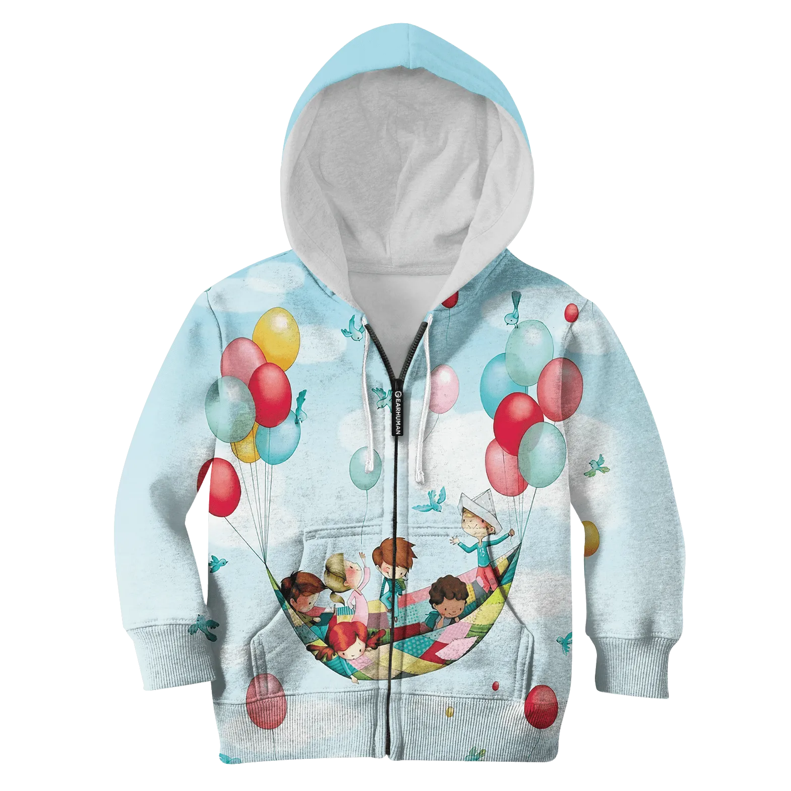 children are playing with balloon Kid Custom Cosplay Hoodies T-shirt Apparel