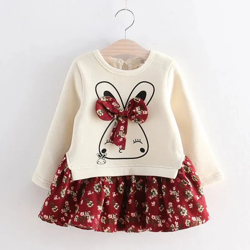 Children's Dress Girls Animal Style Girls Dresses Flower Party Princess Dress Baby Girls Clothing