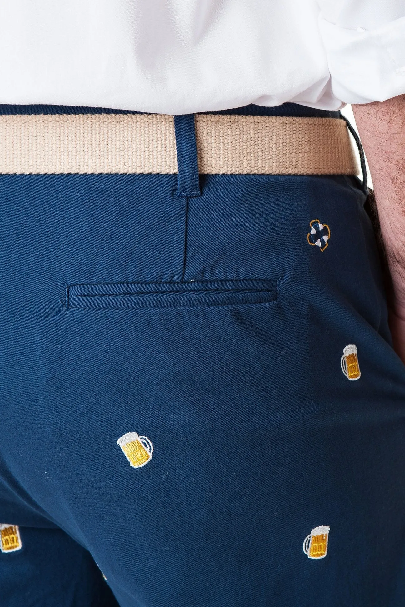 Cisco Short Stretch Twill Navy with Beer Mug