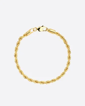 CLEAN ROPE BRACELET. - 3MM GOLD
