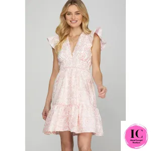 Come For It Pink Floral Babydoll Dress