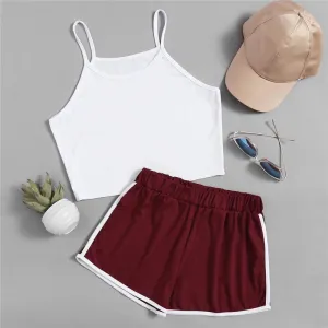 Crop Top & Shorts (2 Piece Set)