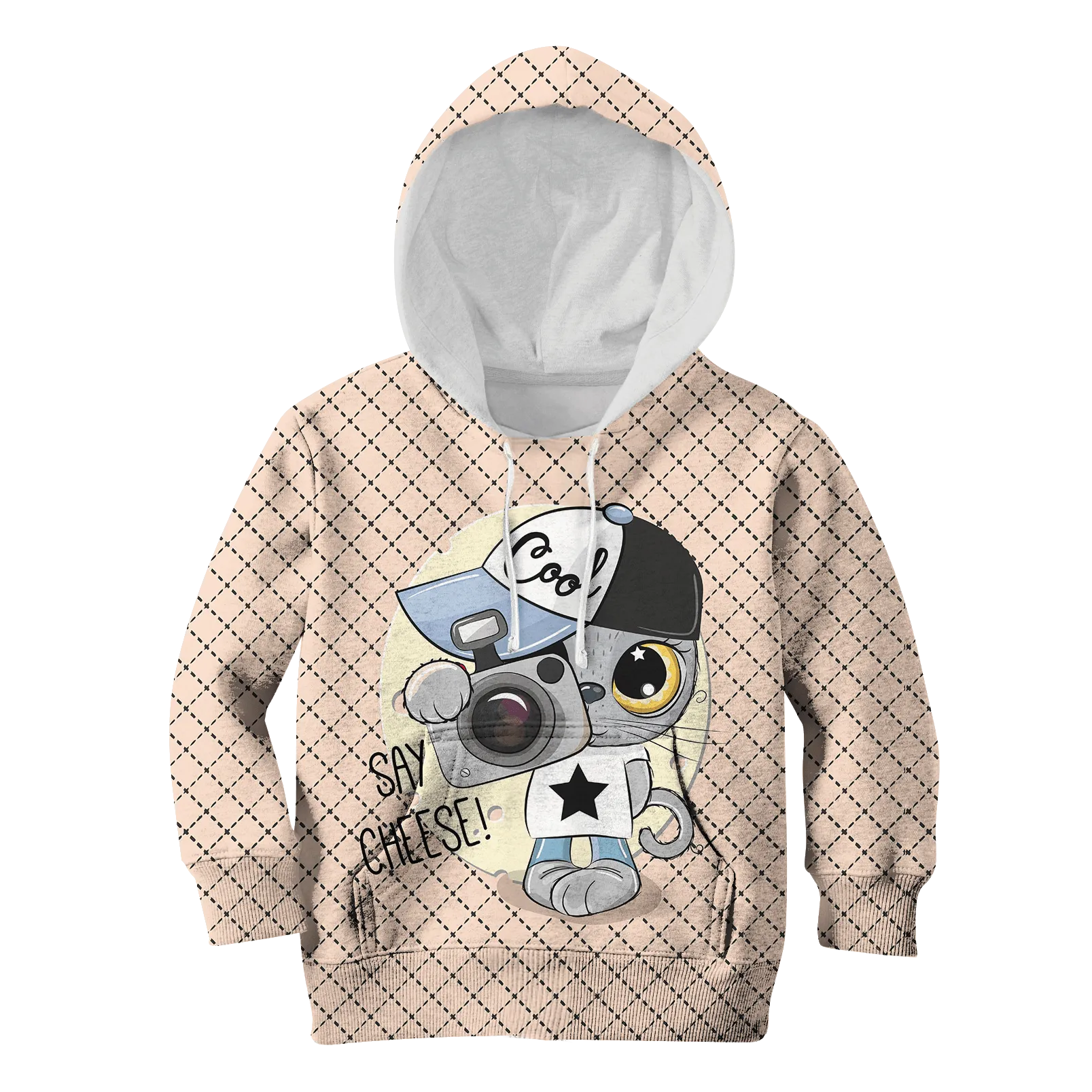 CUTE CAT IS TAKING PHOTOS Kid Hoodies T-shirt Apparel