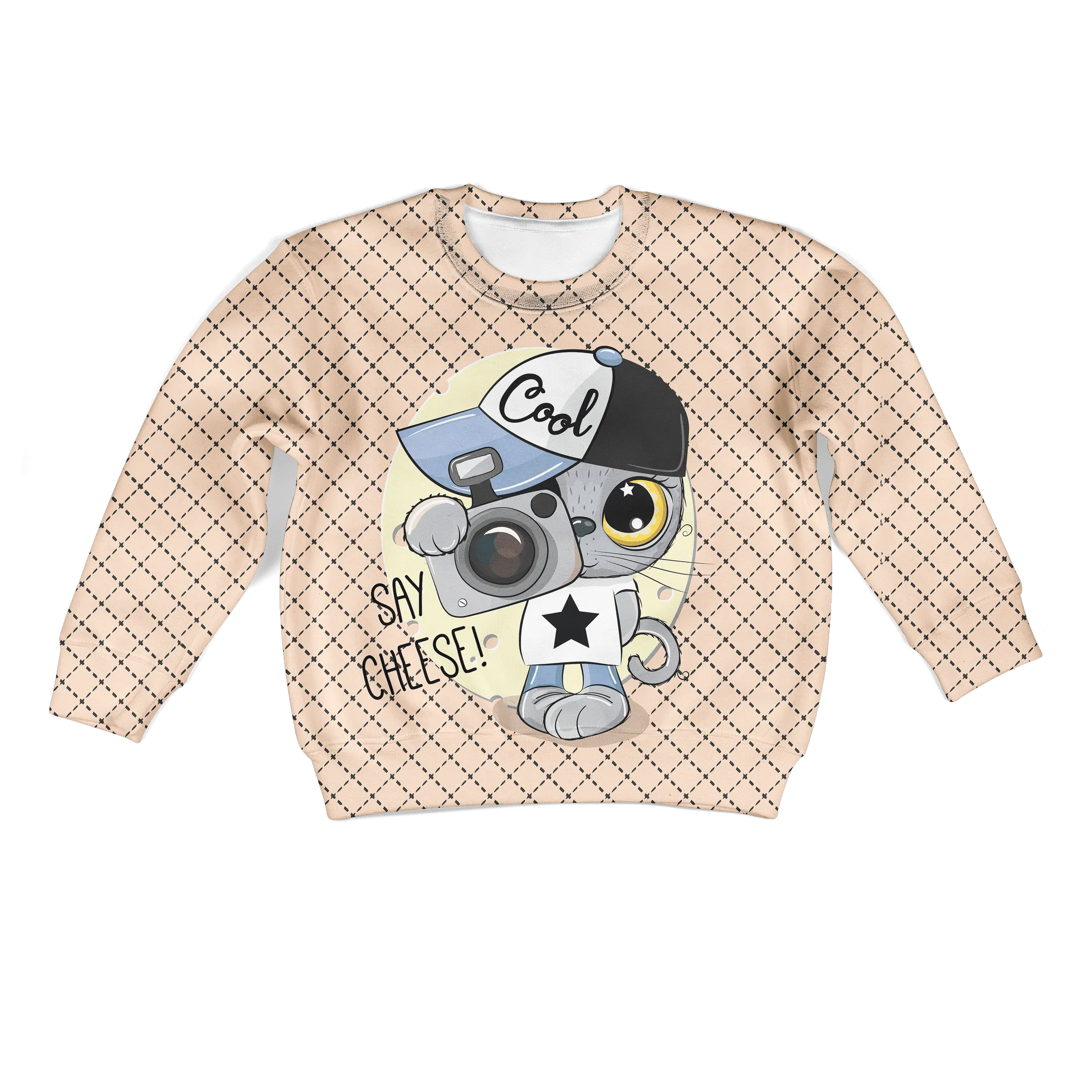 CUTE CAT IS TAKING PHOTOS Kid Hoodies T-shirt Apparel