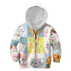 CUTE CATS Kid Custom Cosplay Hoodies T-shirt Apparel