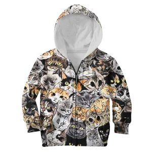 CUTE CATS Kid Custom Cosplay Hoodies T-shirt Apparel