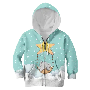 CUTE ELEPHANT WITH STAR Kid Custom Cosplay Hoodies T-shirt Apparel