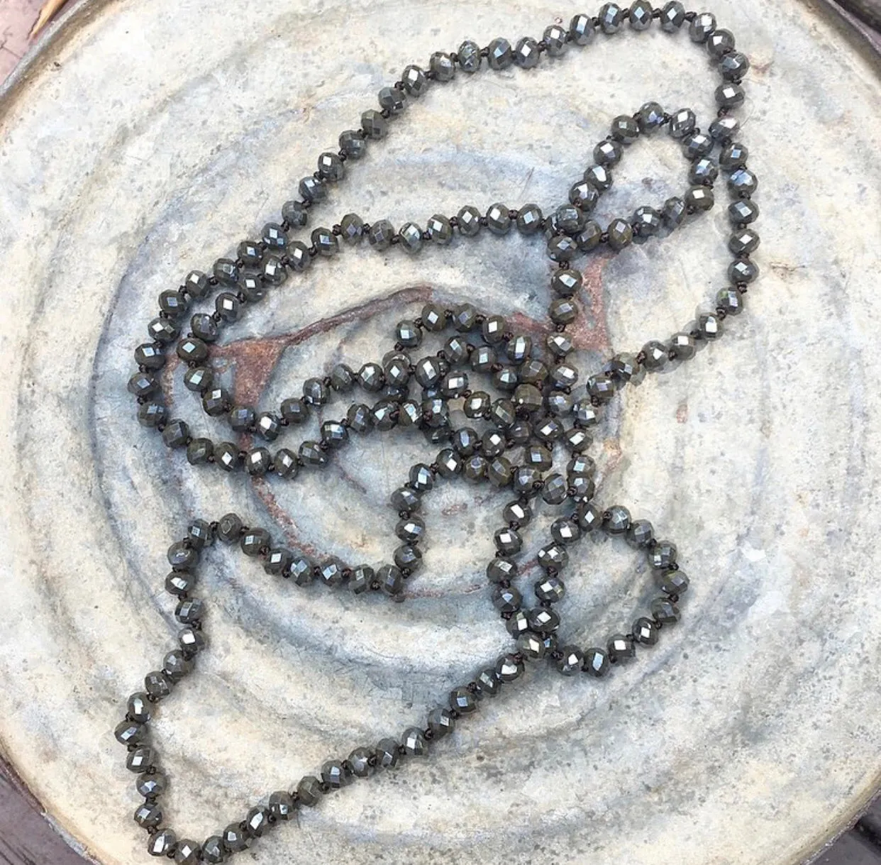 Dark Chocolate Brown Beaded Necklace