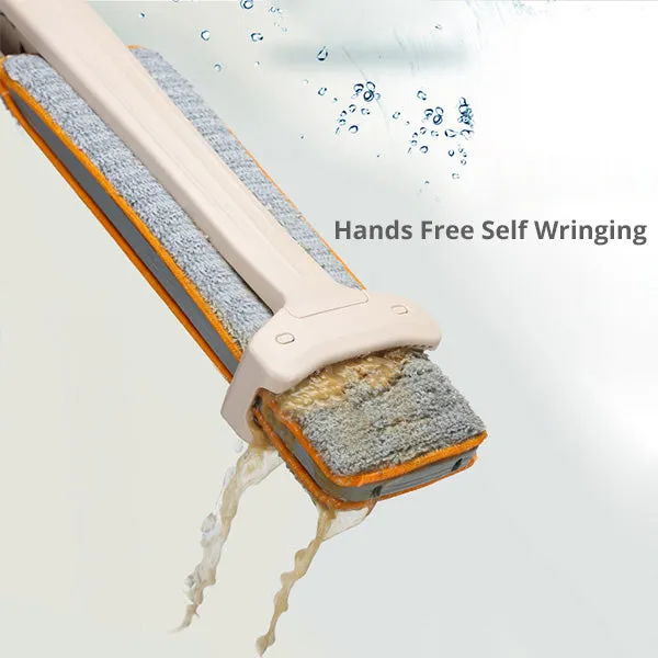 Double Sided Lazy Mop with Self-Wringing Ability