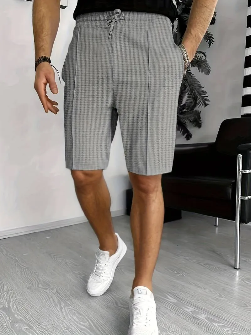 Drawstring Samuel waffle knit shorts, two pockets