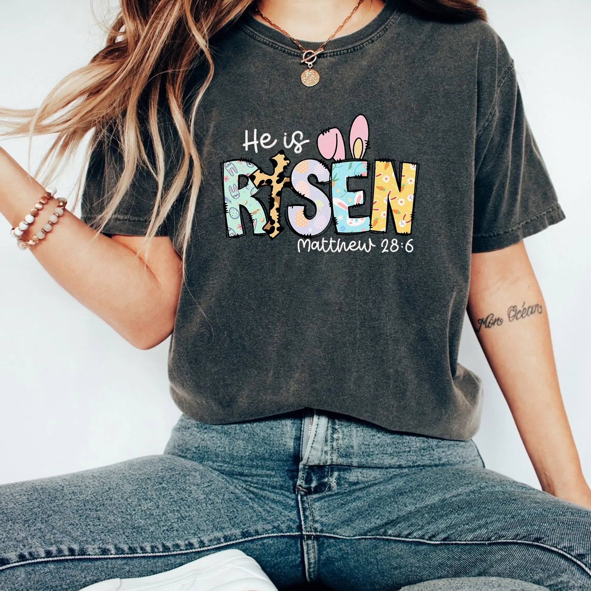 Easter He is Risen Shirt, Easter Religious Shirt, Easter Sweatshirt, Easter Bunny Sweatshirt, Easter Gift Shirt, Hip Hop Easter Shirt