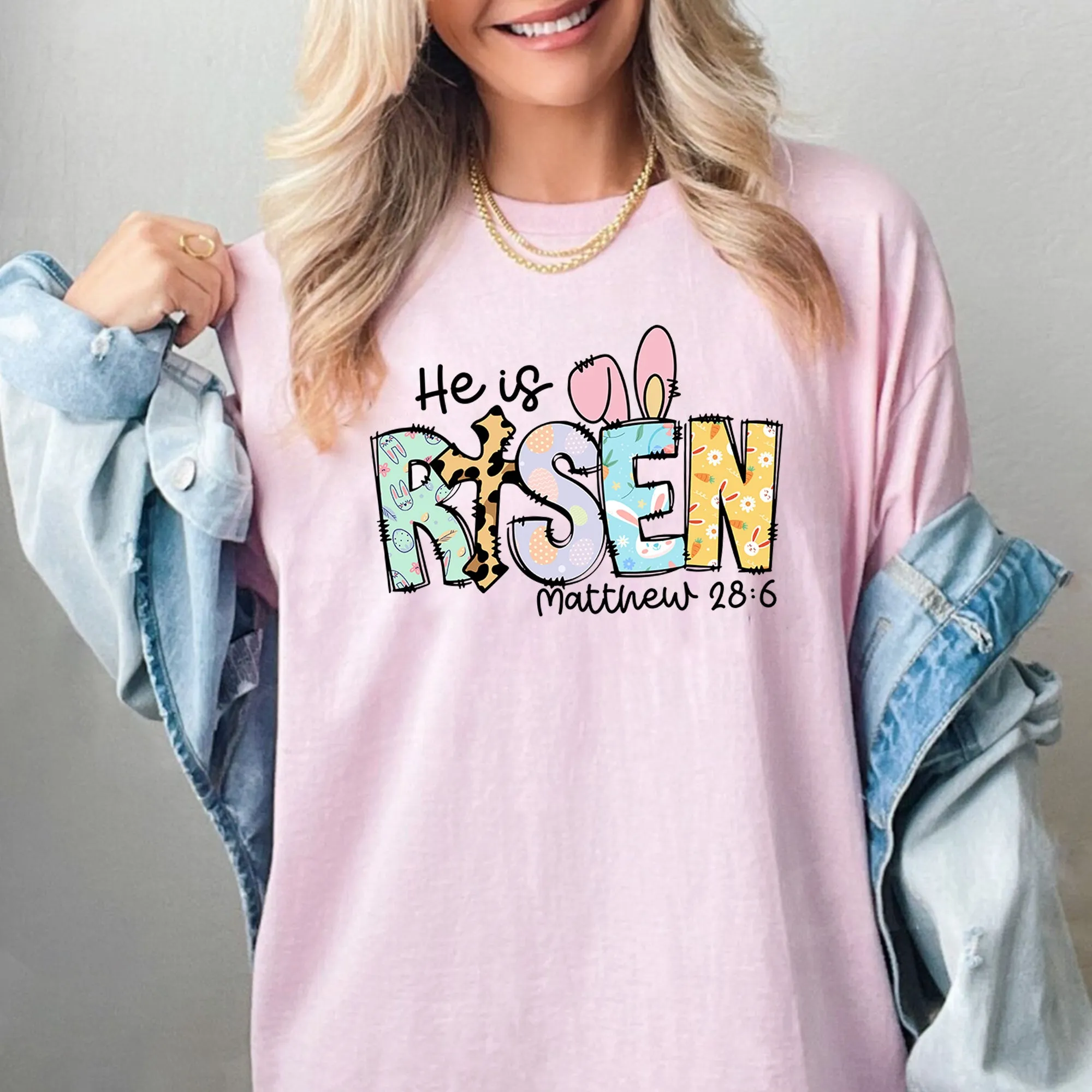 Easter He is Risen Shirt, Easter Religious Shirt, Easter Sweatshirt, Easter Bunny Sweatshirt, Easter Gift Shirt, Hip Hop Easter Shirt