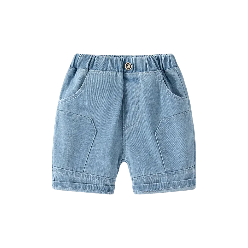 Elastic Waist Jean Short
