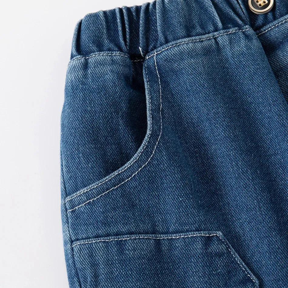 Elastic Waist Jean Short
