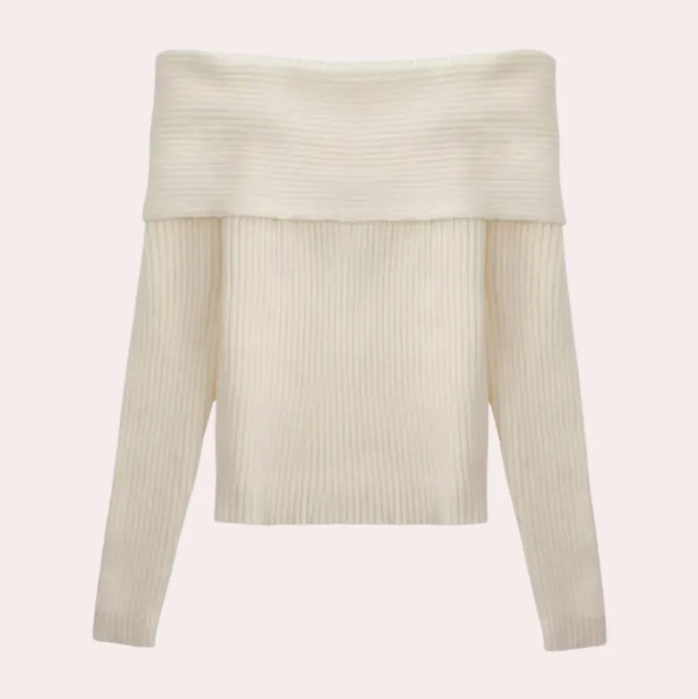 Elegant Leorina Women's Knit Off-Shoulder Sweater