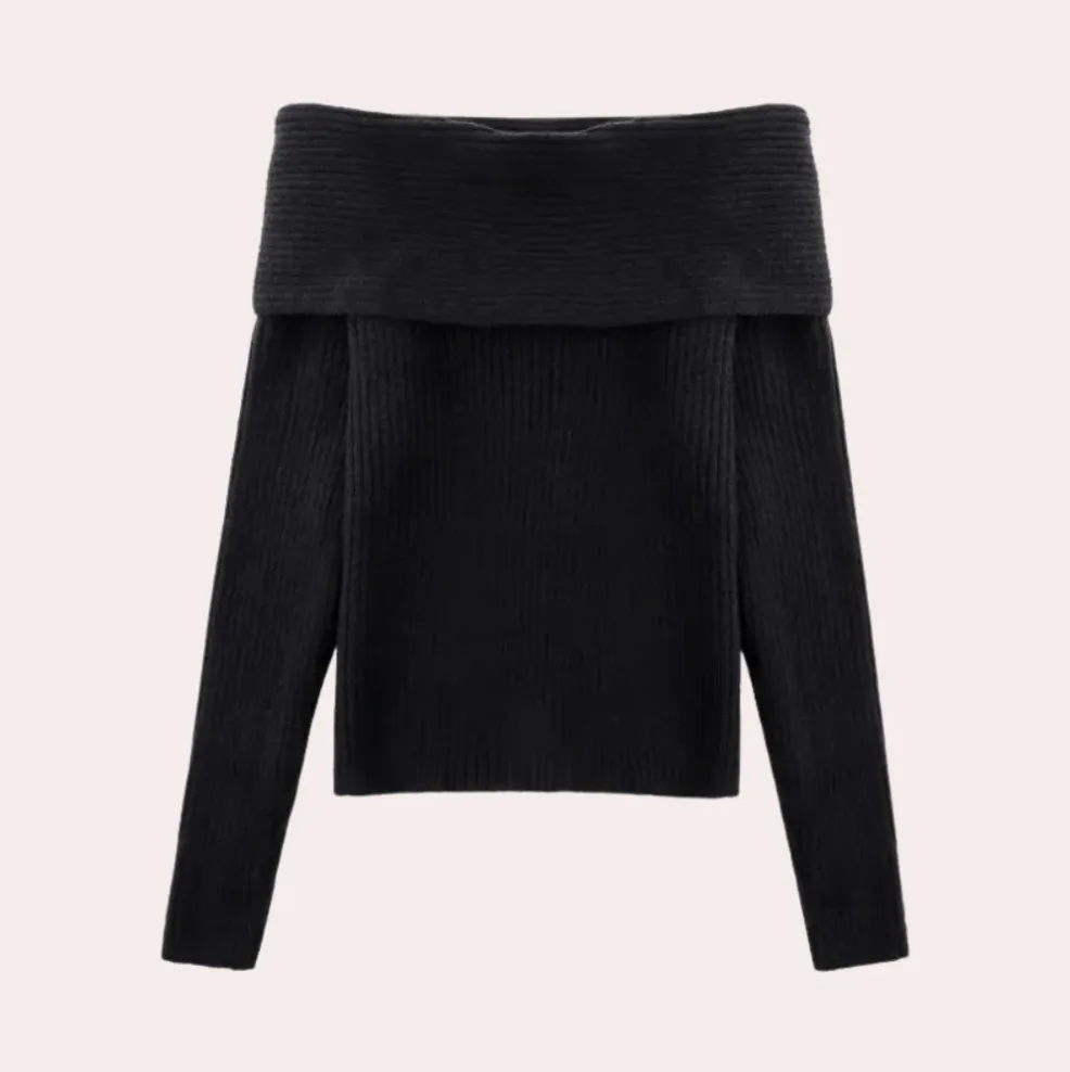 Elegant Leorina Women's Knit Off-Shoulder Sweater