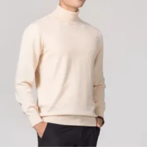 Elegant men's classic knitted turtleneck jumper