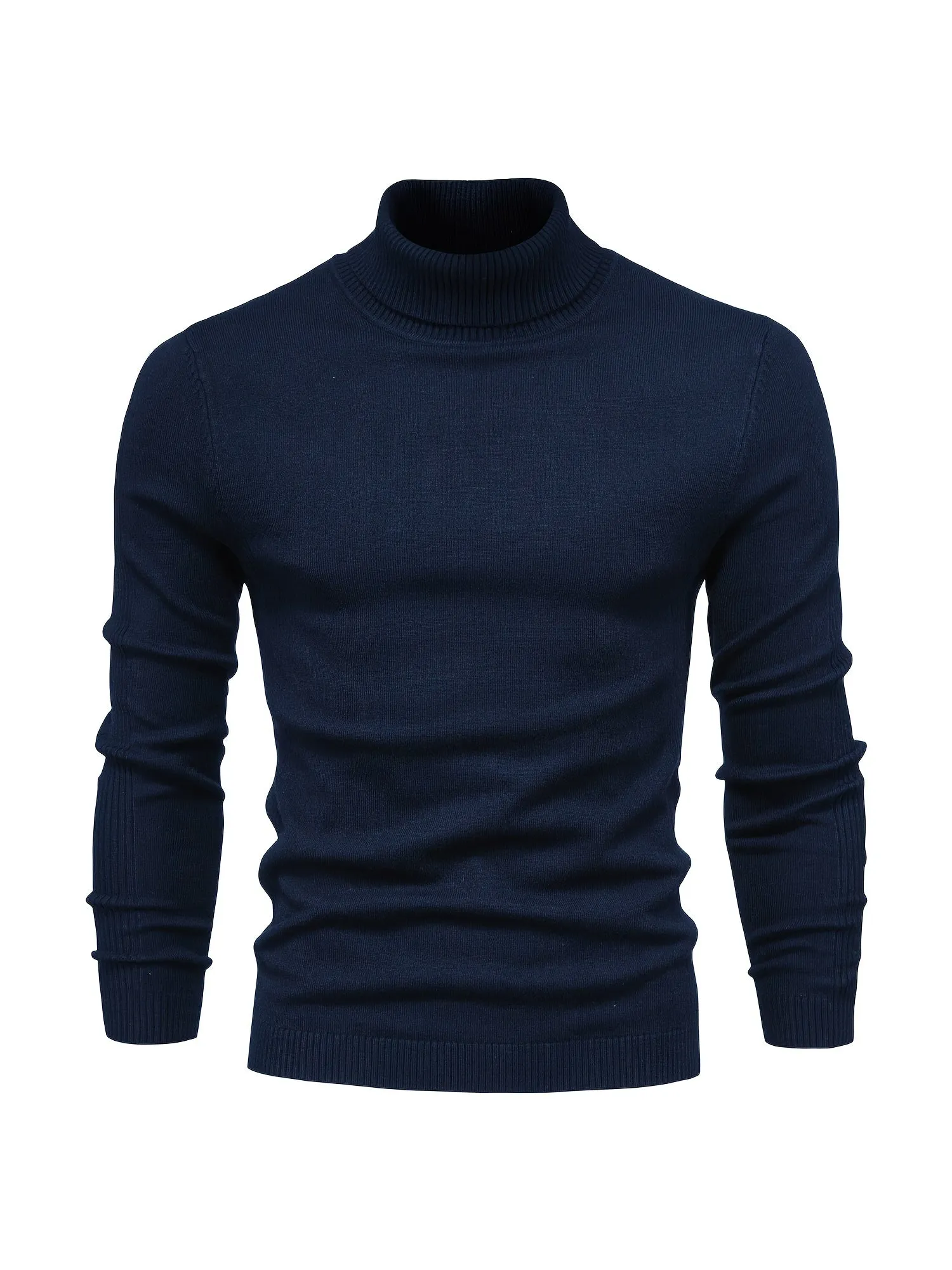 Elegant men's merino wool turtleneck sweater