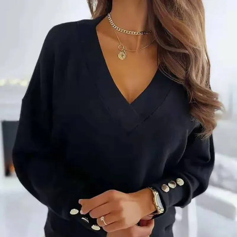 Elegant Sylvia V-Neck Women's Jumper