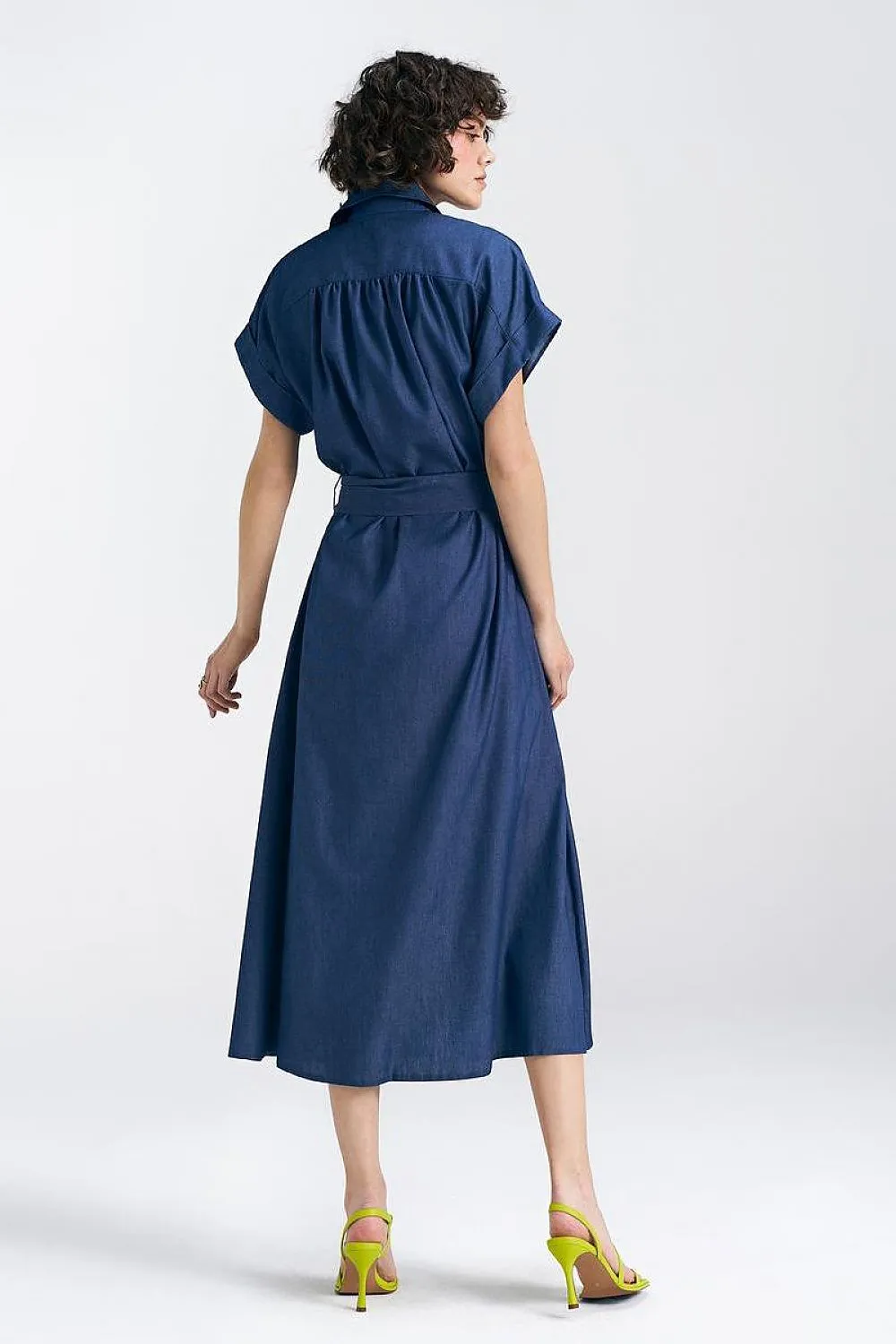 Elegant V-Neck Midi Dress