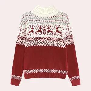 Elegant Women's Corrina Christmas Turtleneck Jumper