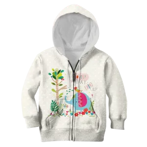 Elephant with a lovely day Kid Custom Cosplay Hoodies T-shirt Apparel