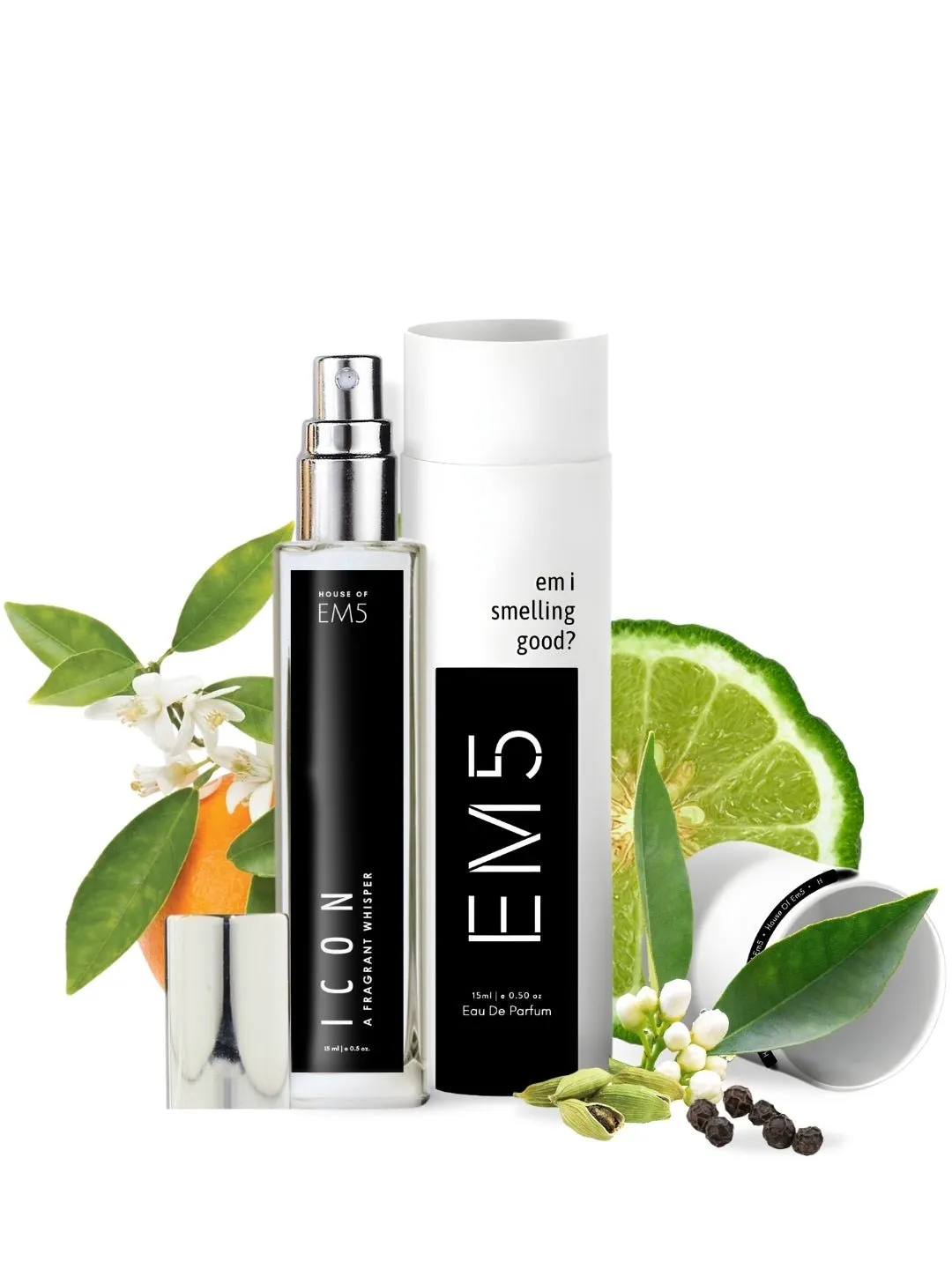 EM5™ Icon Perfume EDP Spray for Men |  Aromatic Citrus Fresh Spicy Fragrance Accords | Luxury Gift for Him | Variants Available: 50 ml Spray / 15 ml Spray
