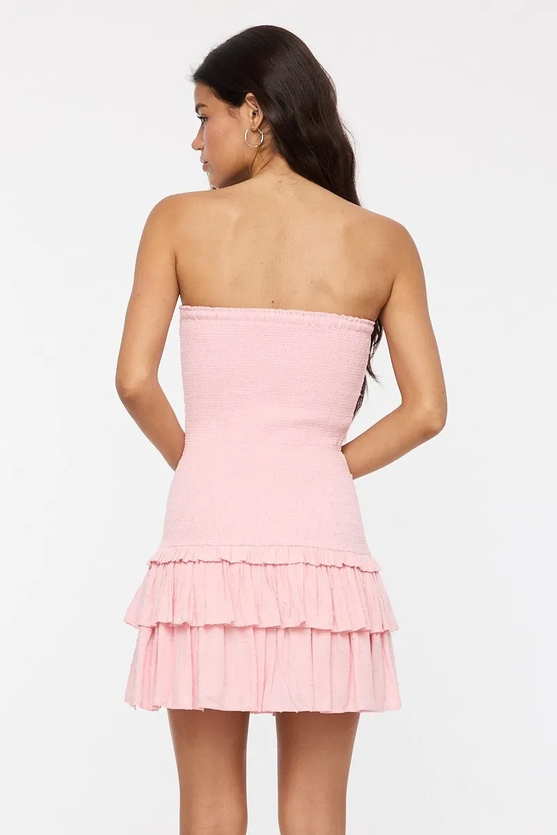 Emmalyn Pink Layered Mini Dress