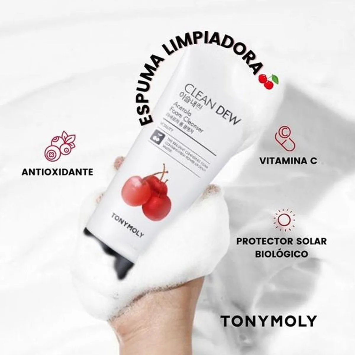 Espuma limpiadora de Acerola  Clean Dew