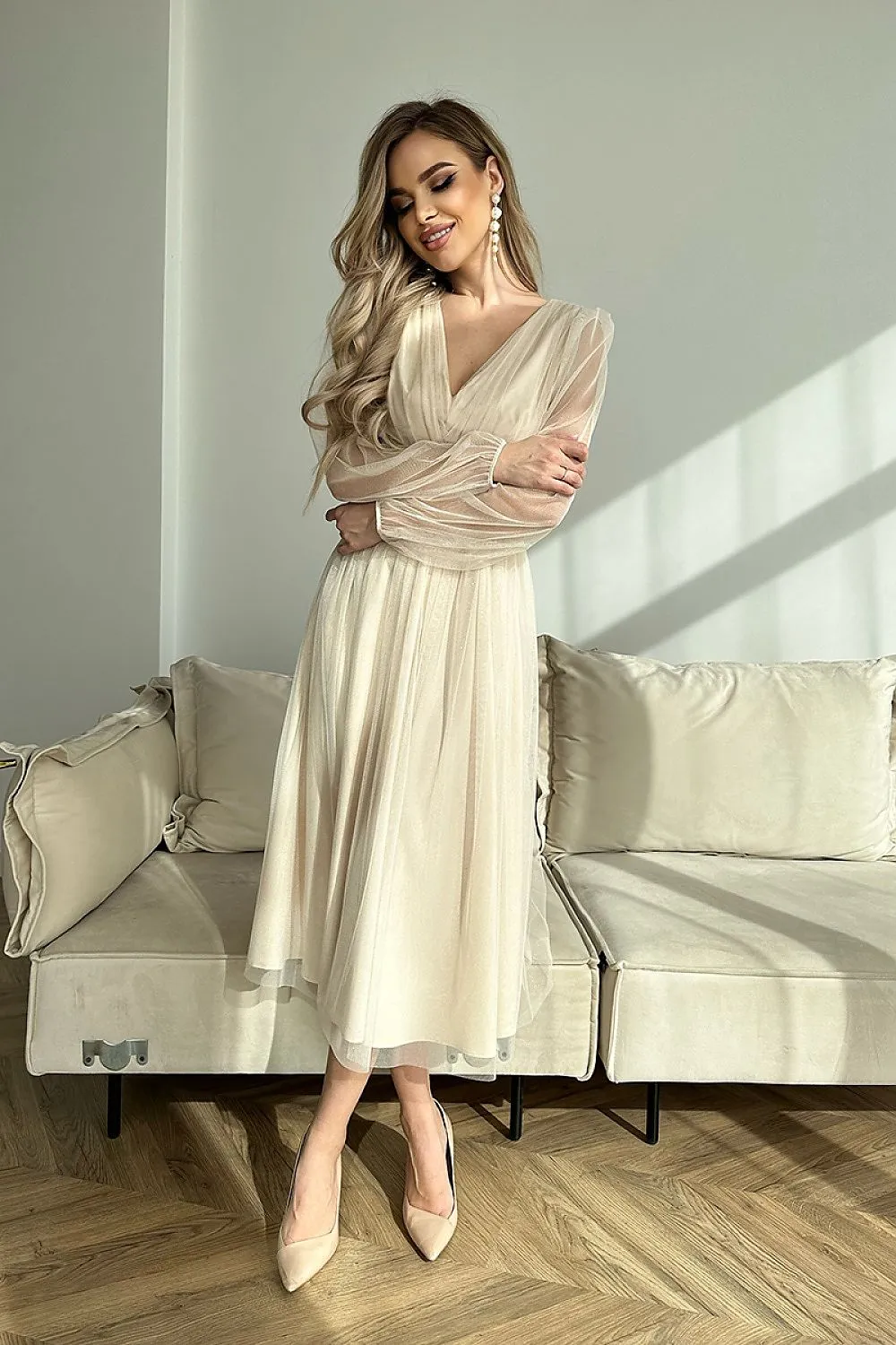 Evening dress Bicotone