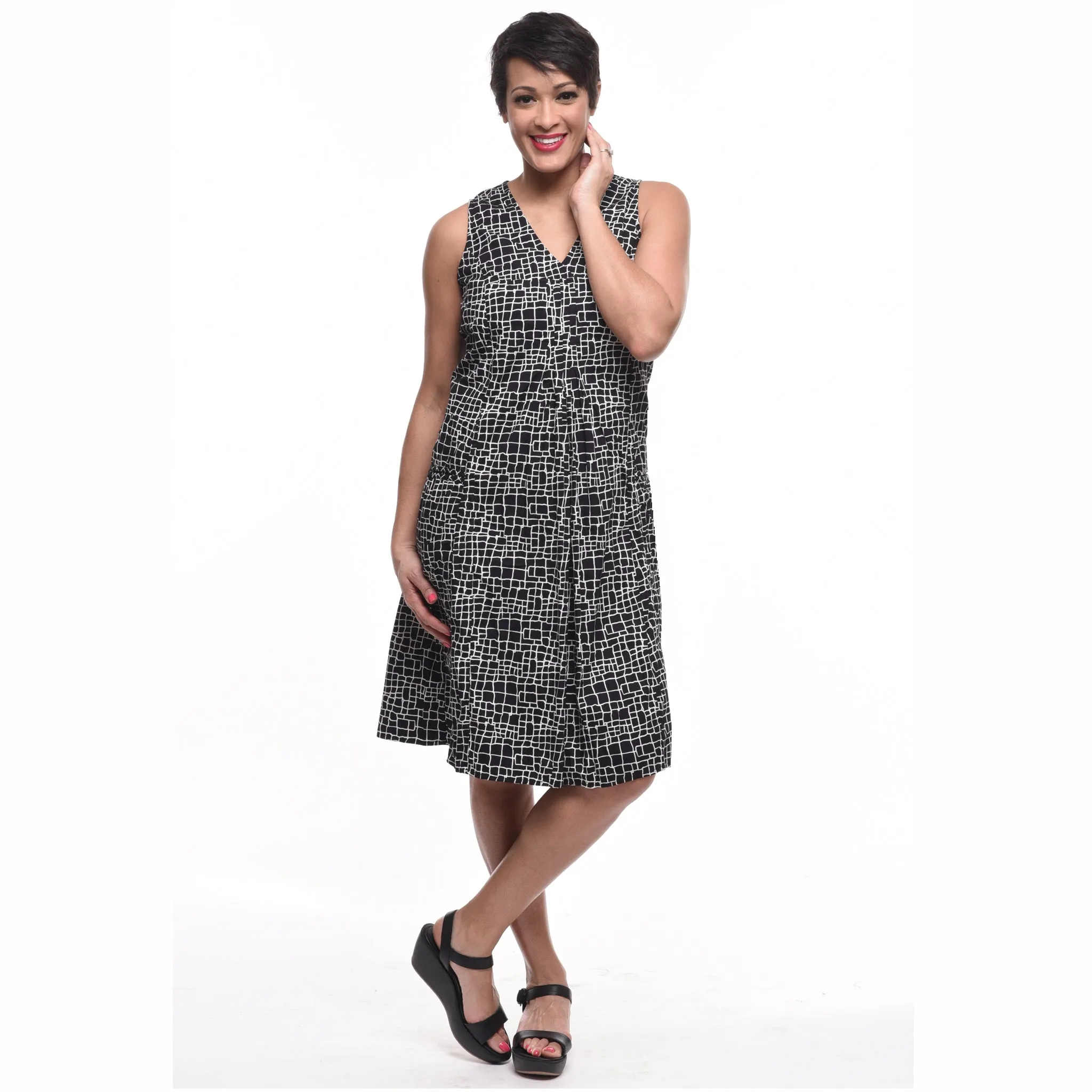 FINAL SALE CV656 Poppie Dress in Sidewalk*