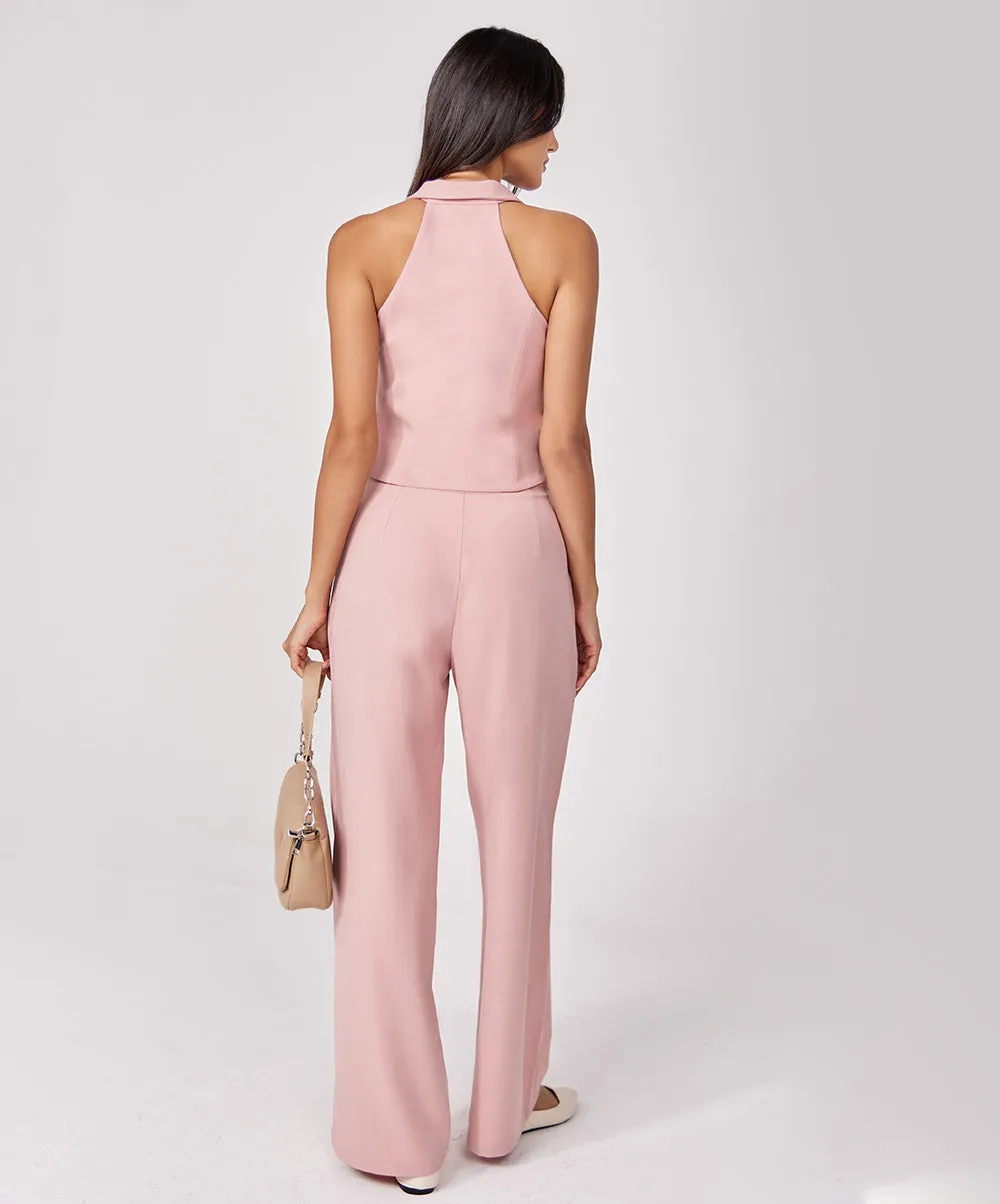 Flared Leg Formal Pink Pant