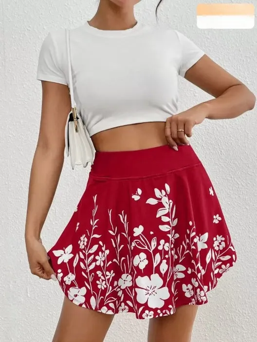 Floral Shorts - Minimalist Style with Functional Pockets