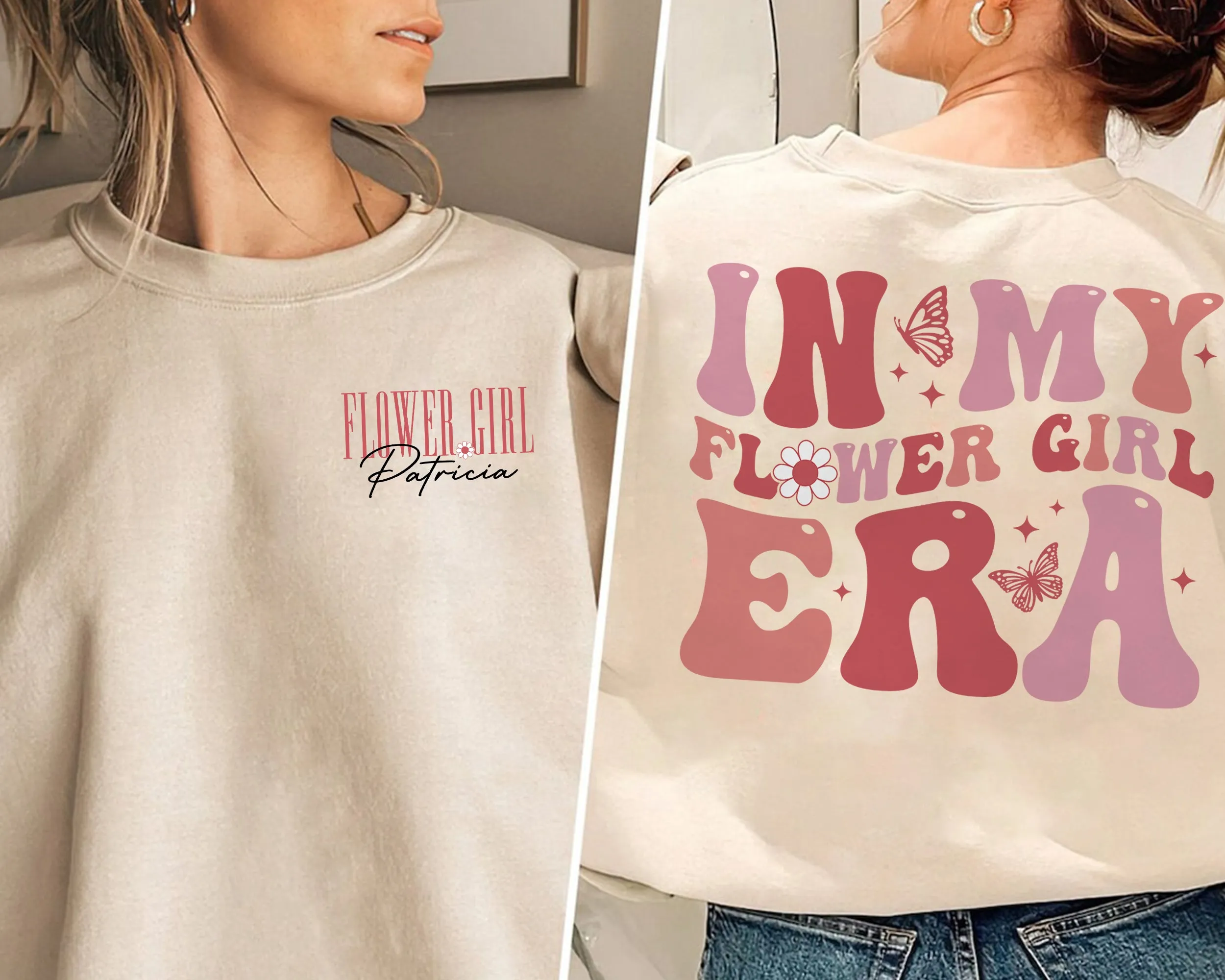 Flower Girl Era Sweatshirt, Babe Of Honor Crewneck, Flower Girl Sweater, Babe Bridesmaid, Bridal Party Gift, Wedding Party, Junior Bridesmaid Gifts