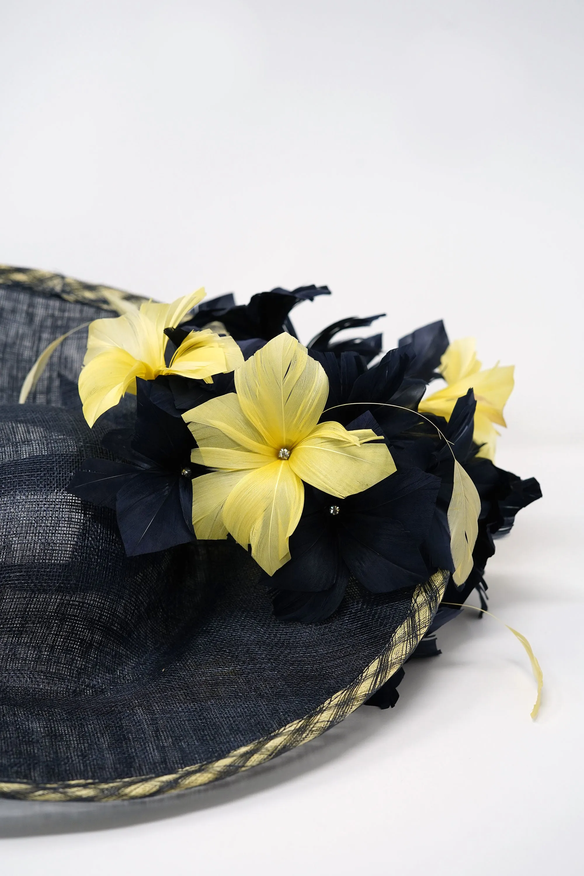 Gail Blue and Yellow Fascinator