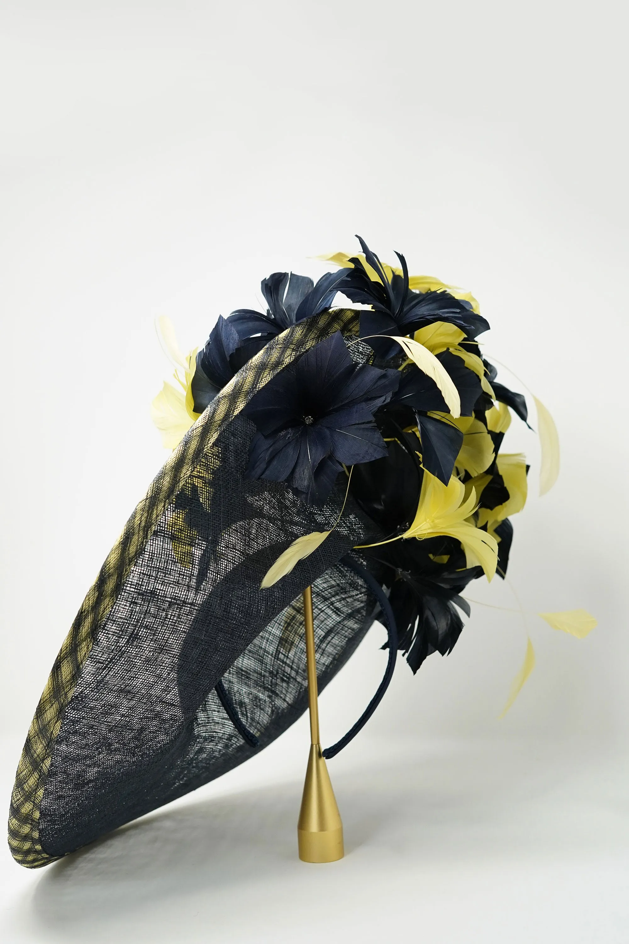 Gail Blue and Yellow Fascinator