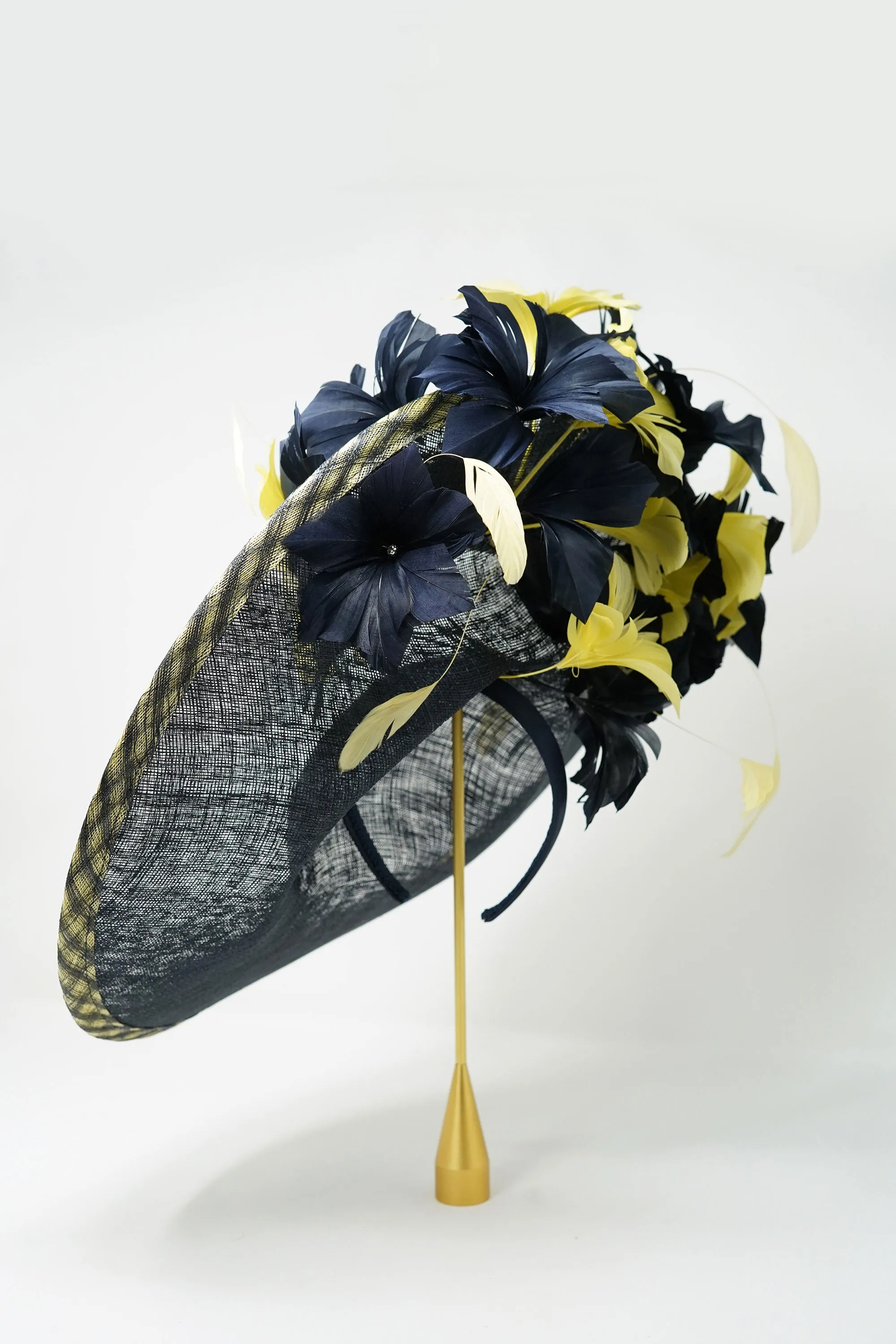 Gail Blue and Yellow Fascinator