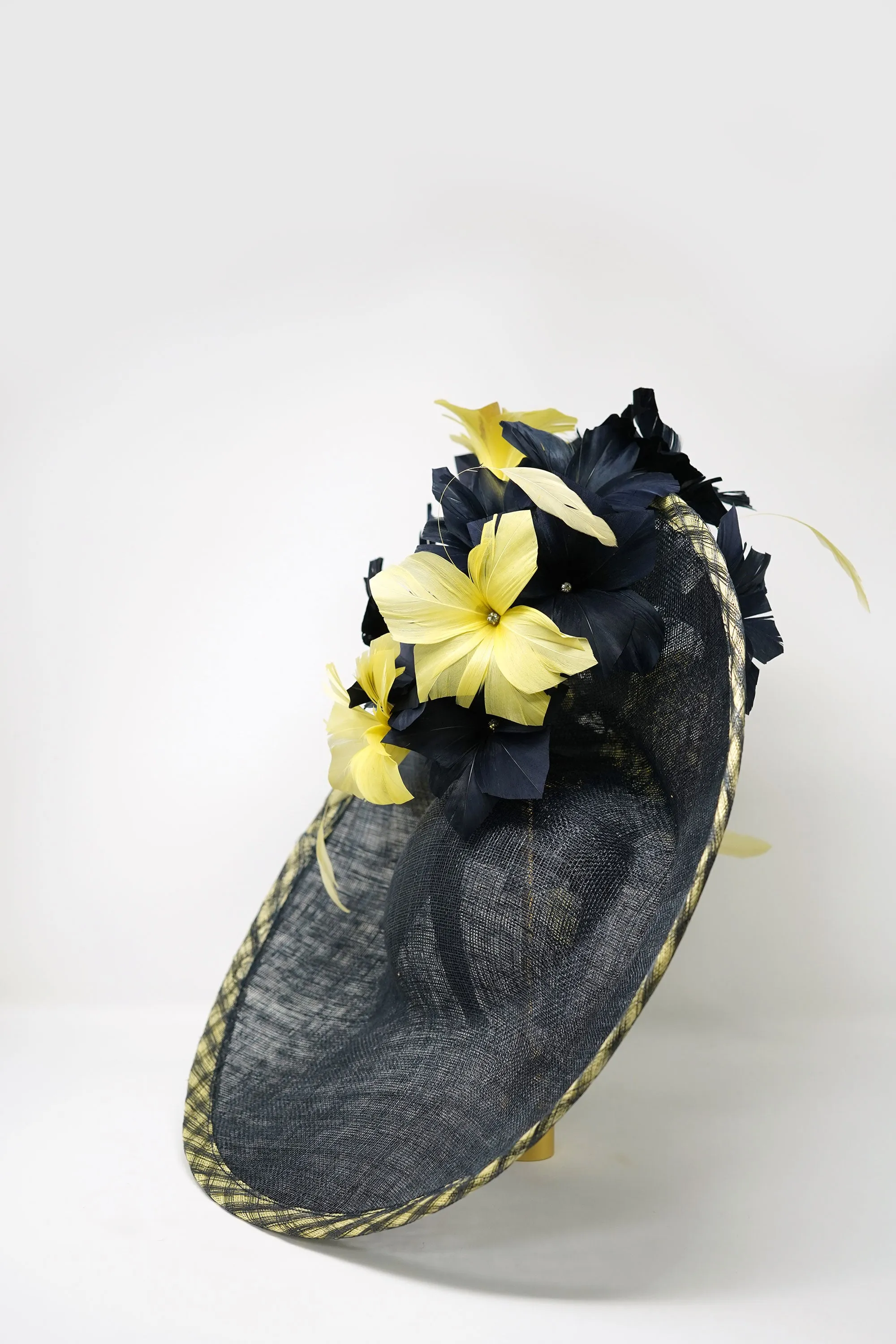 Gail Blue and Yellow Fascinator