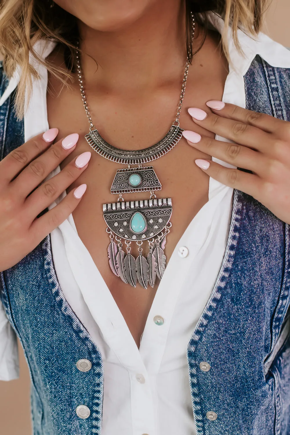 Girl Tribe Necklace, Turquoise
